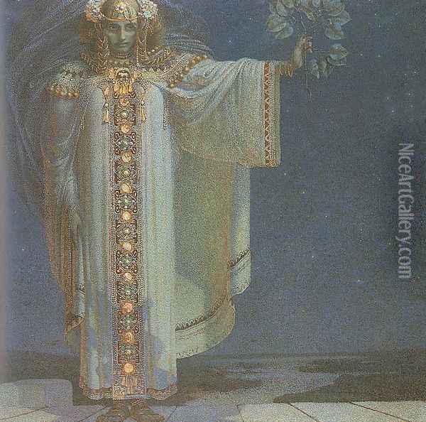 The Prophetess Libusa Oil Painting - Vitezlav Karel Masek