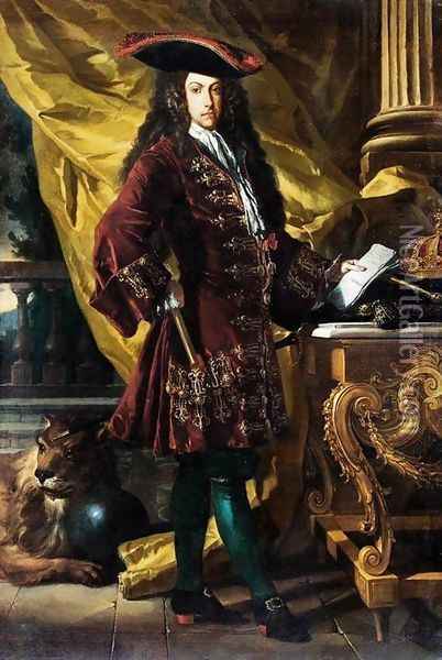 Portrait of Charles III of Habsburg c. 1707 Oil Painting - Francesco Solimena
