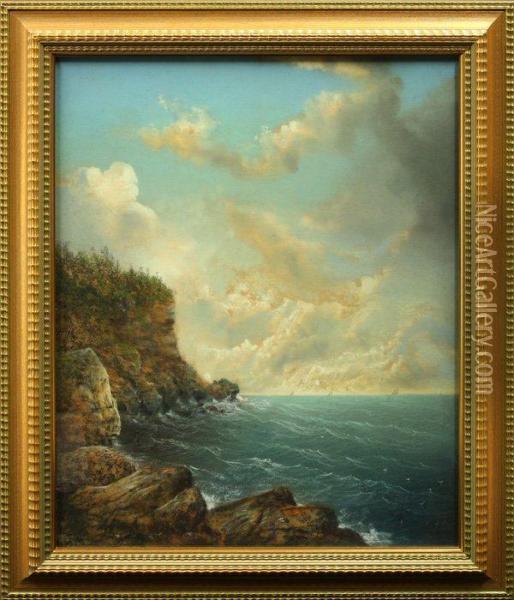 Ocean Landscape Oil Painting - George Douglas Brewerton