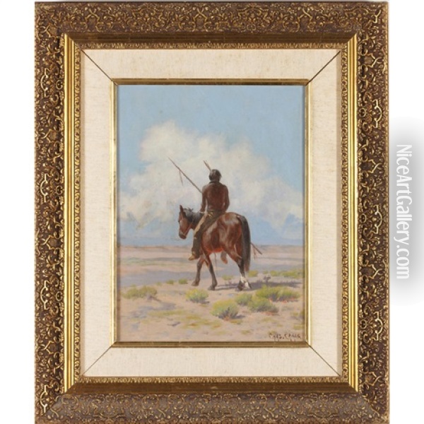 Mounted Sentinel Oil Painting - Charles Craig