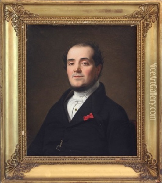 Portrait De Jules Choppin Oil Painting - Alexandre-Francois Caminade