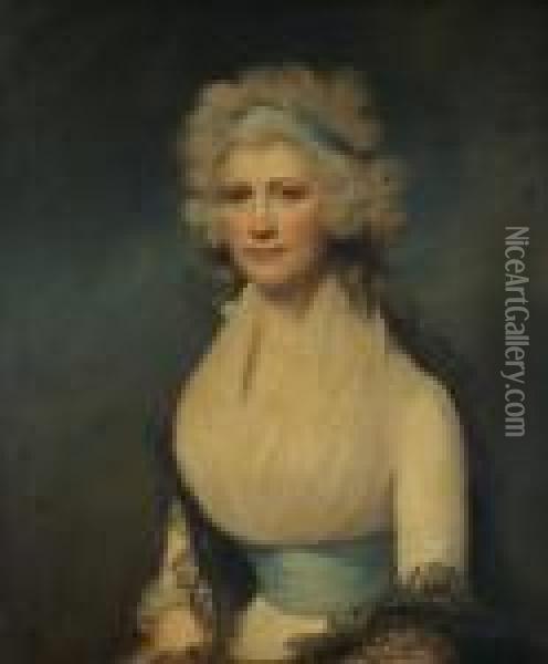Portrait Of Mrs. Mary Gee Oil Painting - Richard Cosway