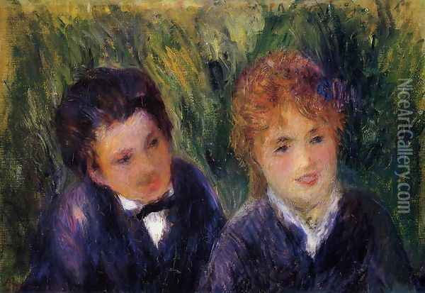 Young Man And Young Woman Oil Painting - Pierre Auguste Renoir