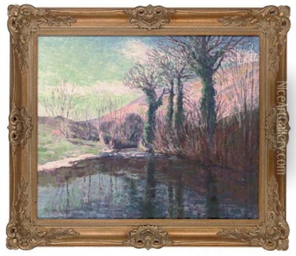The Lyn, Above Brendon, Exmoor Oil Painting - Henry William Phelan Gibb