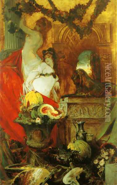 Alegorie auf die Lebenslust (Allegory of Lust for Life) Oil Painting - Hans Makart
