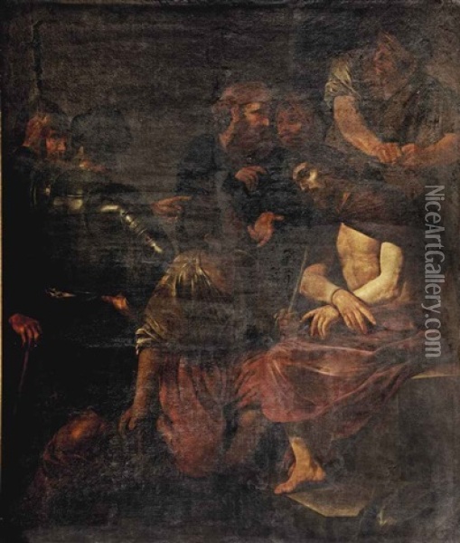 The Mocking Of Christ Oil Painting -  Caravaggio