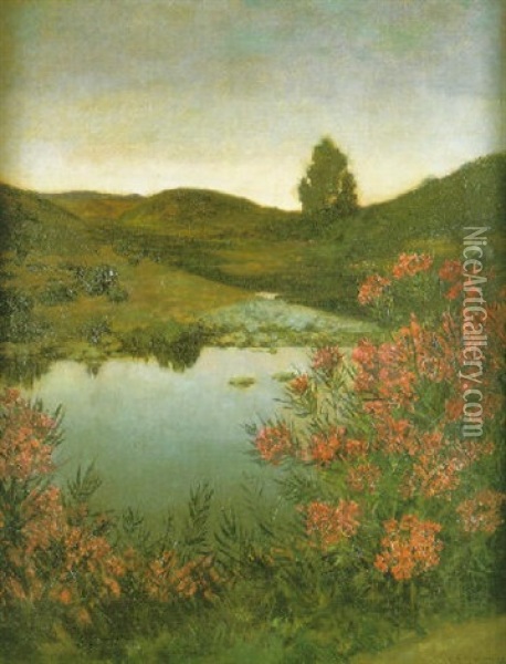 Lago Del Ronquillo Oil Painting - Andres (Comte) Parlade y Heredia