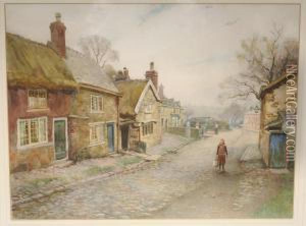 The Village Of Firwood Fold, The Birth Place Of Samuel Crompton Oil Painting - Samuel Towers