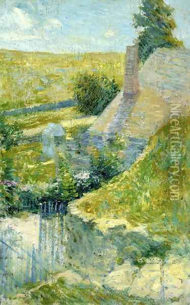 Artists Home Seen From The Back Oil Painting - John Henry Twachtman