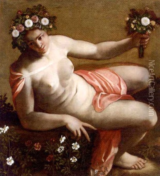 Flora Oil Painting - Dosso Dossi