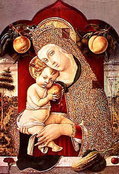 Virgin and Child Oil Painting - Carlo Crivelli