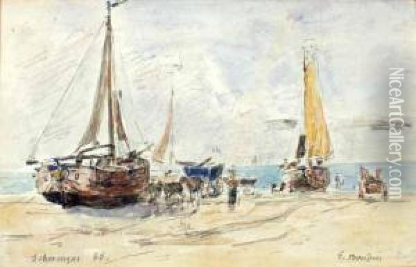 Port Scene Oil Painting - Eugene Boudin