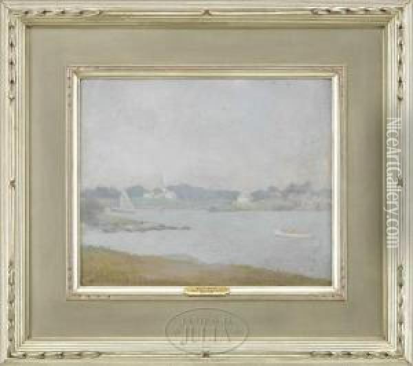 Tenants Harbor Grey Day Oil Painting - Earl Edward Sanborn