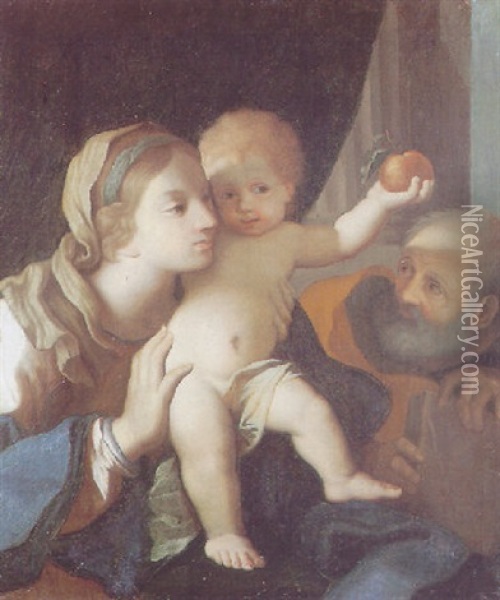 La Sainte Famille Oil Painting - Lubin Baugin