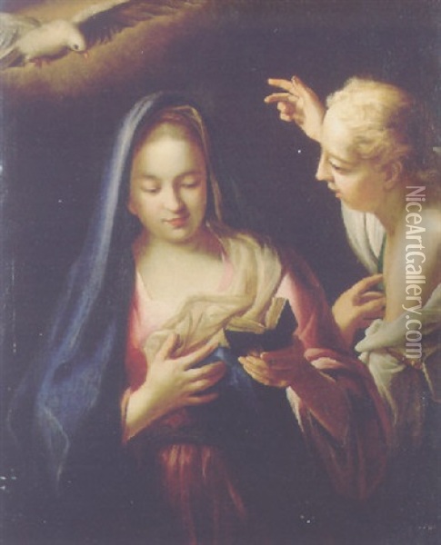 The Annunciation Oil Painting - Pierre Mignard the Elder