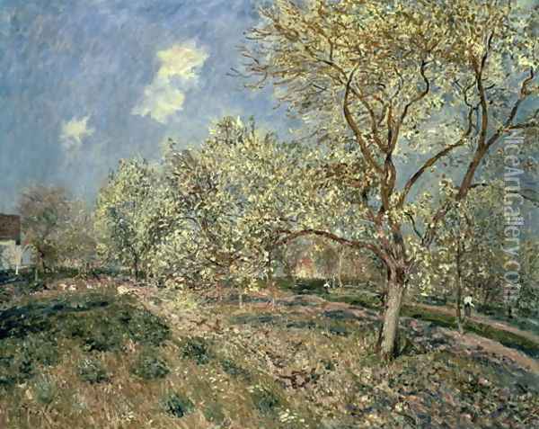 Springtime at Veneux, 1880 Oil Painting - Alfred Sisley
