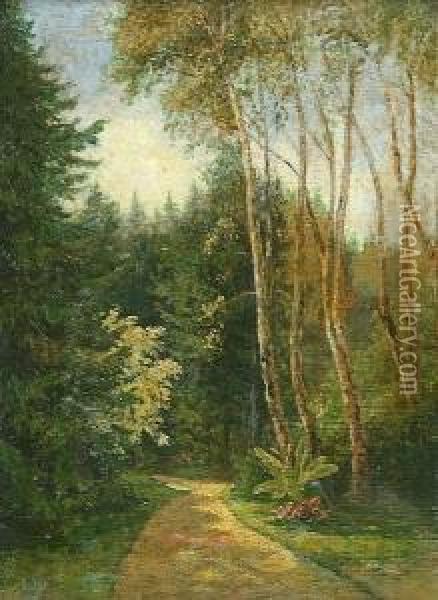 Pathway Landscape Oil Painting - Paul Von Szinyei-Merse