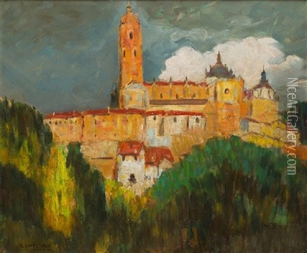 Segovia Oil Painting - Eugenio Gomez Mir