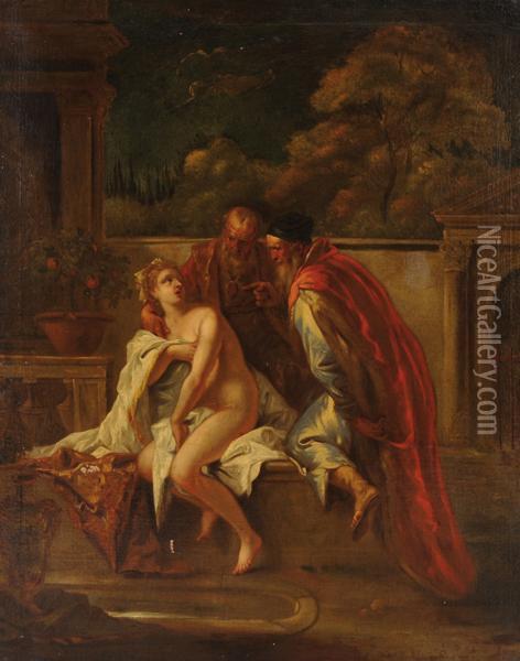 Susanna E I Vecchioni Oil Painting - Jean-Baptiste Le Prince