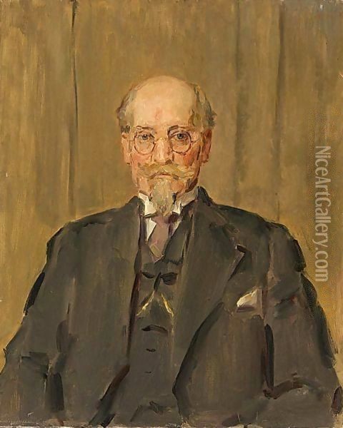 A Portrait Of Professor S.R. Steinmetz Oil Painting - Isaac Israels