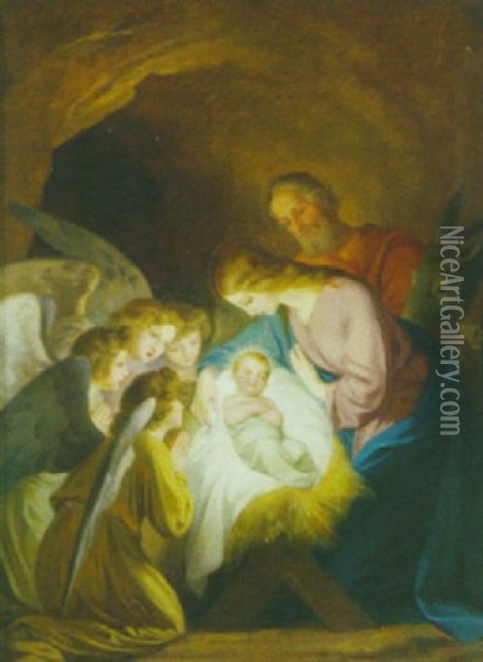 Die Geburt Christi Oil Painting - Melchior Paul Von Deschwanden