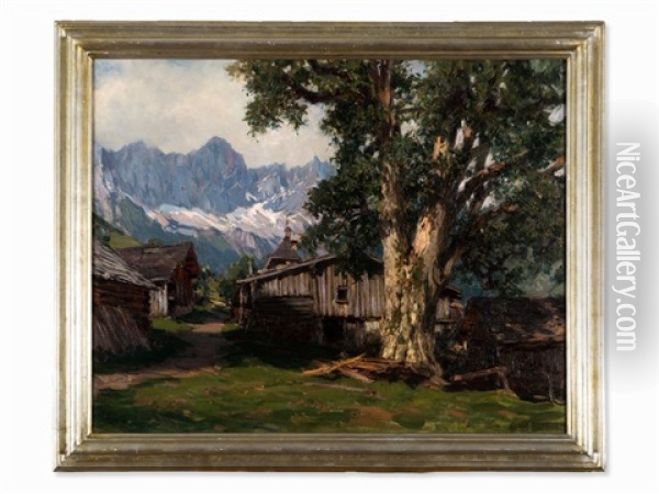 Dachstein Massif South Wall Oil Painting - Karl Ludwig Prinz
