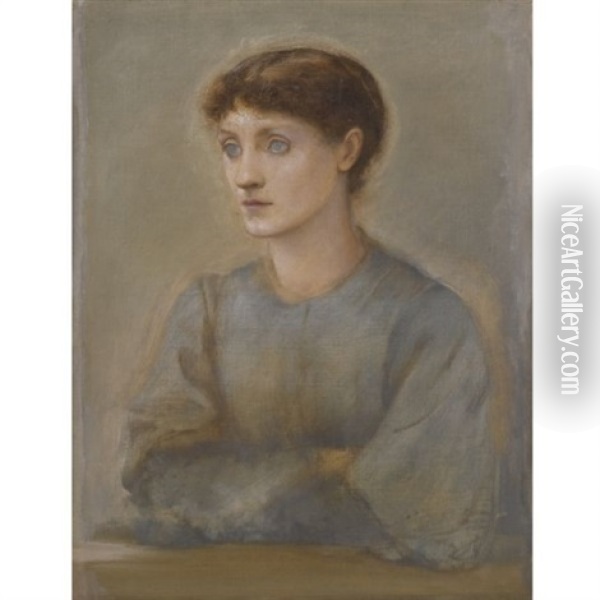 Portrait Of Margaret, The Artist's Daughter Oil Painting - Edward Burne-Jones
