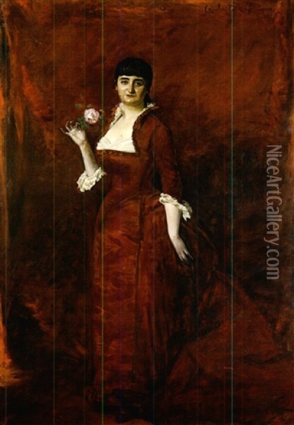 Portrait De La Comtesse De Saint-cyr, Paris Oil Painting -  Carolus-Duran
