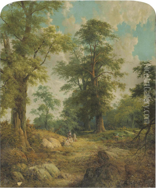 A Day In The Country Oil Painting - Thomas Creswick