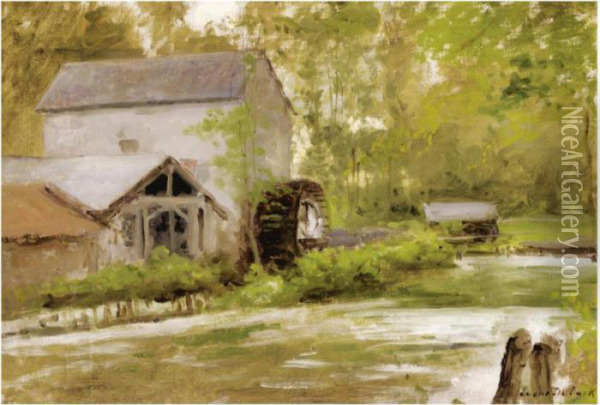 The Old Watermill Oil Painting - Cesar De Cock