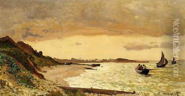 The Coast At Sainte Adresse Oil Painting - Claude Oscar Monet