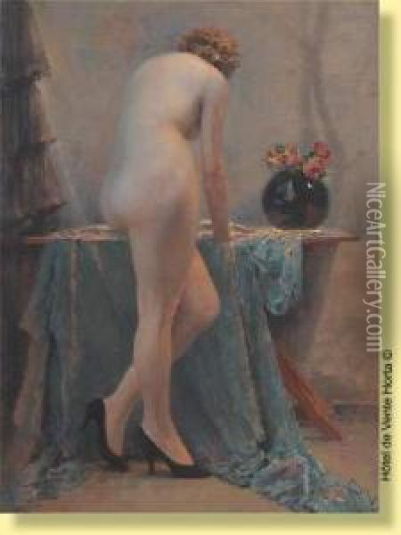 Jeune Femme Nue De Dos Oil Painting - Henri Moreau