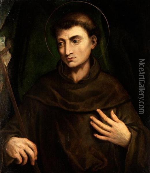 Bildnis Des Heiligen Franziskus Oil Painting - Giacomo Raibolini