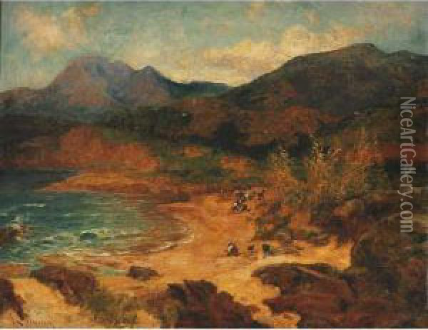 Pero Bay, Corsica Oil Painting - Joseph Langsdale Pickering