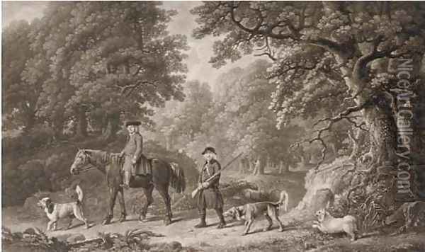 Game keepers, by Henry Birche (Lennox-Boyd, Dixon and Clayton nos. 87,88) Oil Painting - George Stubbs
