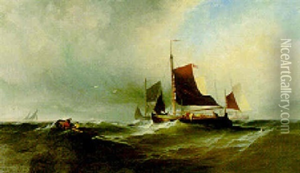Storm At Sea Oil Painting - Franklin Dullin Briscoe