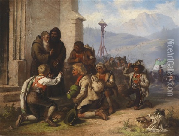 Tiroler Wallfahrer Oil Painting - Alois Schoenn