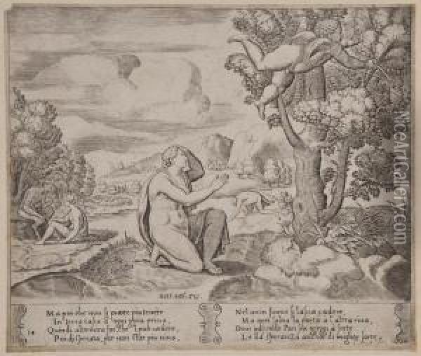 Cupid Fleeing From Psyche Oil Painting - Antonio Salamanca