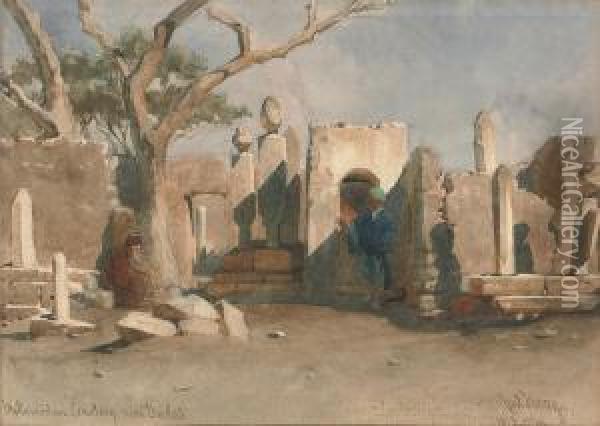 The Mohamedan Cemetary Near Boolak, Egypt Oil Painting - Carl Haag