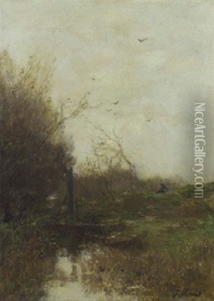 Le Renouveau: Early Spring Oil Painting - Jacob Henricus Maris