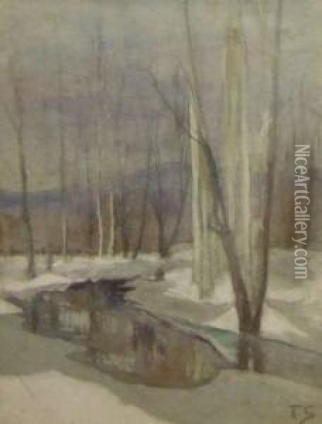 Winter In The Borders Oil Painting - Tom Scott