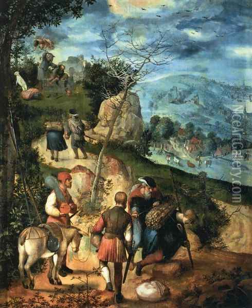 Abraham Leading his Son Isaac to the Sacrifice Oil Painting - Flemish Unknown Masters