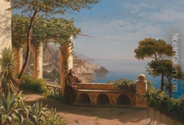 Veduta Del Golfo Di Amalfi Oil Painting - Marie Ertl