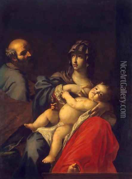 Holy Family Oil Painting - Cesare Dandini