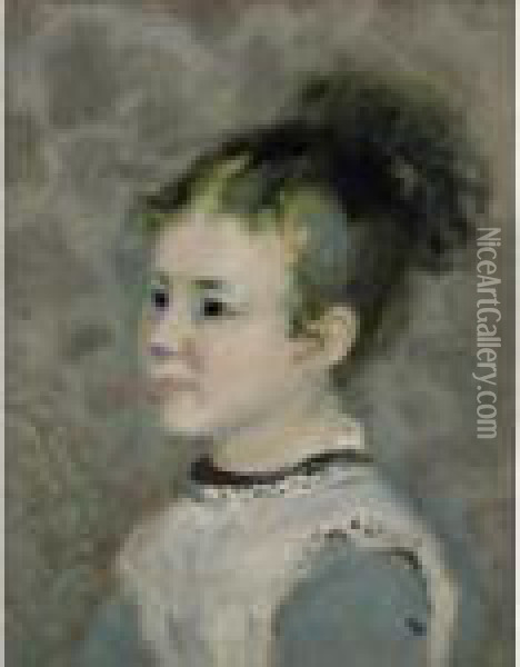 Portrait De Jeanne Sisley Oil Painting - Pierre Auguste Renoir