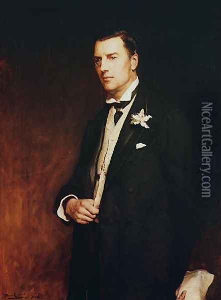 Portrait of Joseph Chamberlain Oil Painting - Frank Holl