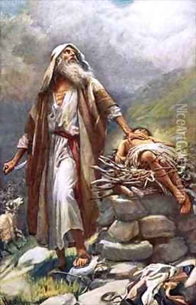 Abraham and Isaac Oil Painting - Harold Copping