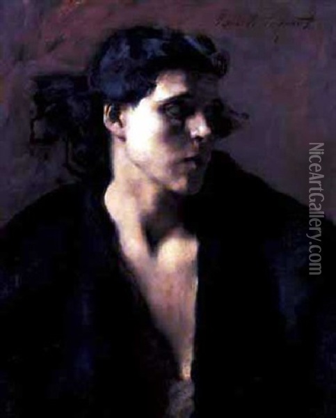 A Spanish Woman (gigia) Oil Painting - John Singer Sargent
