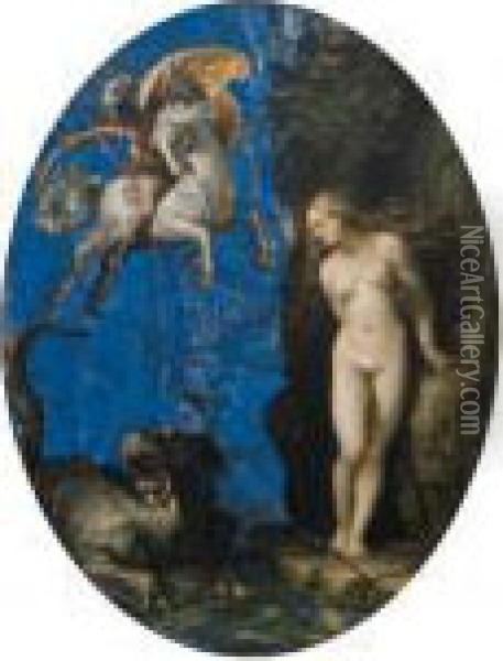 Perseus And Andromeda Oil Painting - Giuseppe Cesari