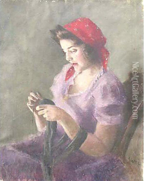 Donna Oil Painting - Gyvlia Glatter